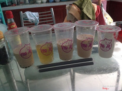 Trà sữa truyền thống trân châu đen,trà kem phô mai trân châu trắng,trà sữa The M,trà sữa trà hoa hồng mix full topping