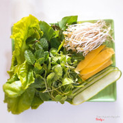 Rau cuốn ram chả cá