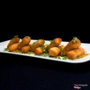 Crispy Gnocchi Spicy Cheese Sauce