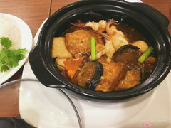 Đậu hũ non với hải sản 