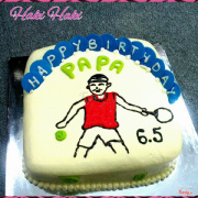 14 - Bánh nhân sầu riêng - vẽ chibi trang trí socola - cạnh 22cm - 350k