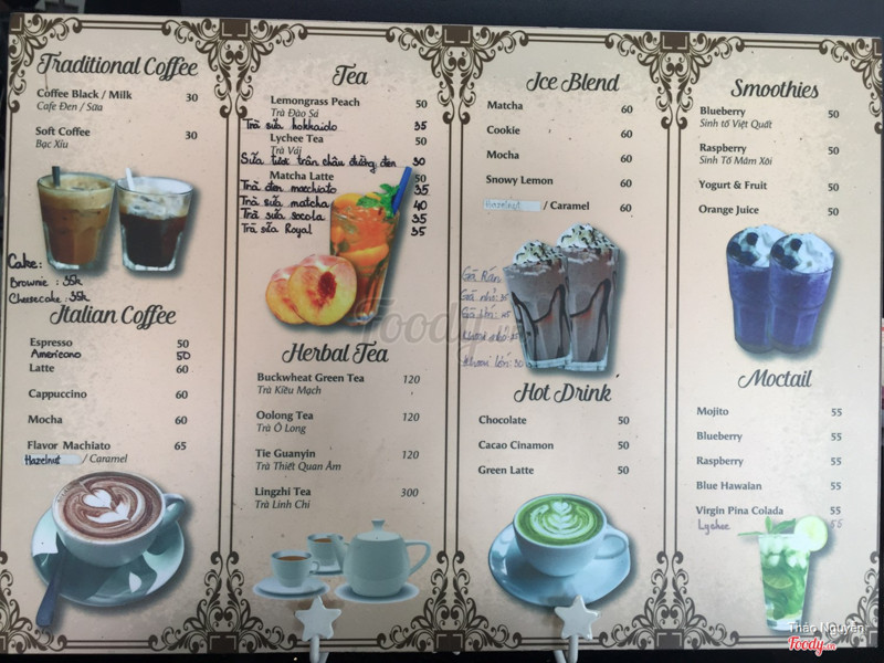 Menu cho các bạn tham khảo nè