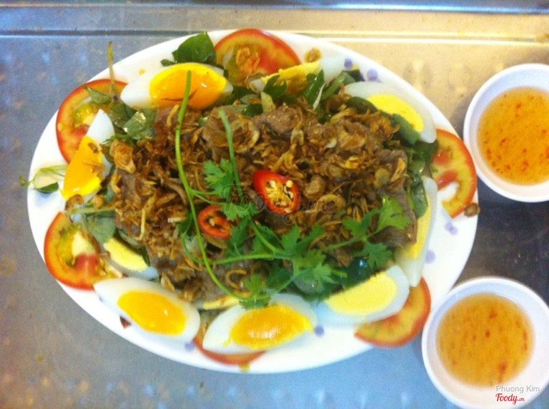 rau càng cua trộn bò trứng 50k