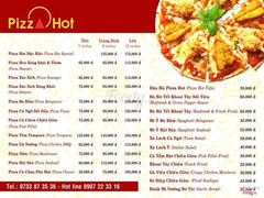 Menu Pizza