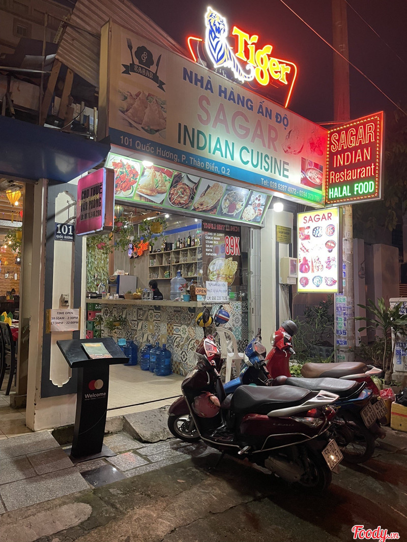 Street entrance at night