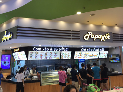 Khung cảnh quầy papaxot ở Aeon Mall Tân Phú