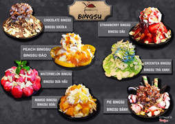 Đây là menu Bingsu của qán nhìn thôi đã thấy thèm rồi, chất lượng thì khỏi phải bàn nhé !