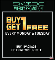 Weekly Promotion  - Buy 1 Get 1 - Every Monday & Tuesday