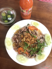 Cơm rang đây mọi người đúng chất hải sản luôn