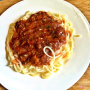 Mỳ ý bò xay "xỉn" 