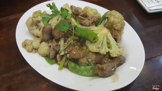 bông cải xào lòng gà