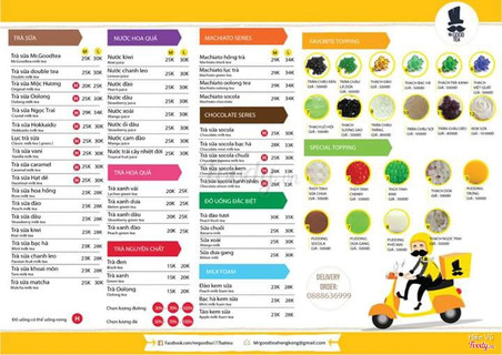 Menu Trà Sữa