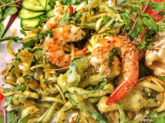 Gỏi rau muống chiên giòn