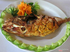 cá bò da nướng mọi