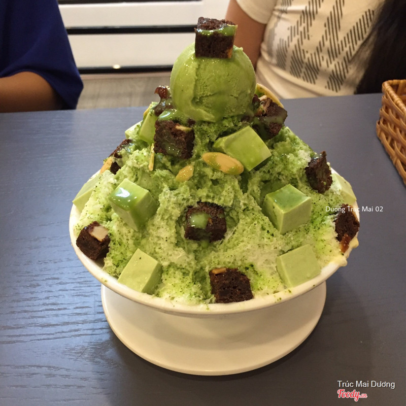 Bingsu trà xanh đậu đỏ 