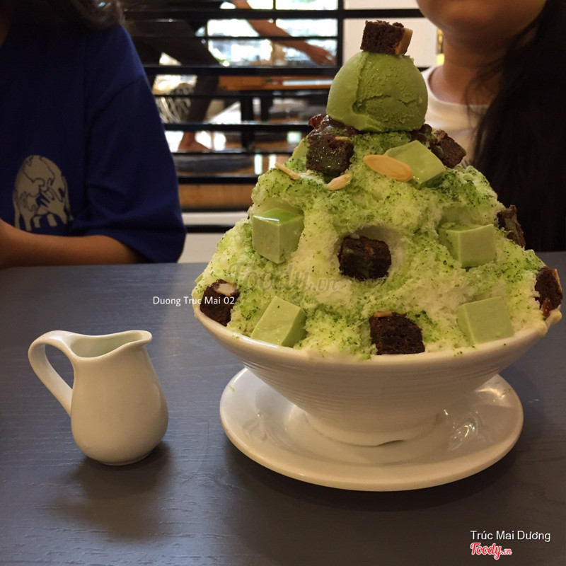 Bingsu trà xanh đậu đỏ 