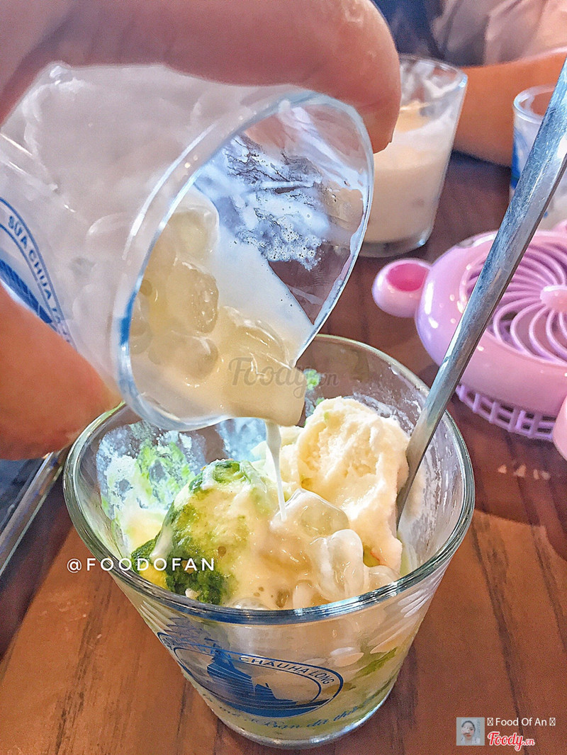 Sữa chua matcha + trân châu dừa