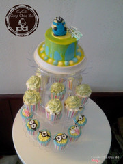 Set bánh cupcake Minion 3D