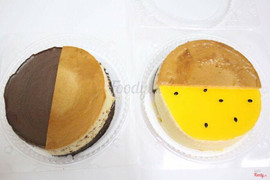 Mousse choco mix flan, mousse flan mix chanh dây