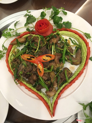 Chim đa đa xào hành răm