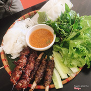 thịt nướng cuốn bánh tráng