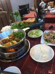 Chả cá lăng và dĩa bao tử cá