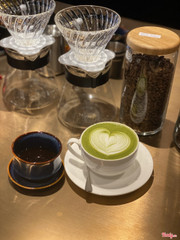 Nicely done matcha latte. Taste approved!