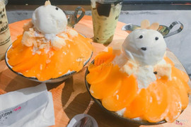 bingsu đào