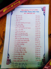 Menu hải sản