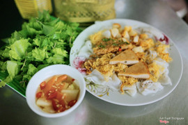 Bánh cuốn thịt nướng + chả