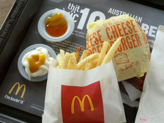 Cheese Burger and Fried Potato