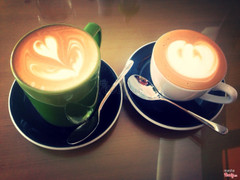Capuccino and caramel mocchiato