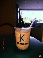 Trà sữa socola + trân châu hoàng kim + pudding trứng