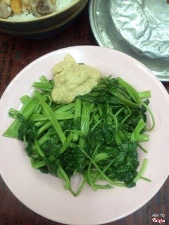 Greens with fermented tofu