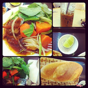 Bánh mì bò kho + cafe sữa