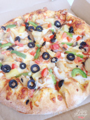 Pizza chay , oliu ngon tuyệt vời 