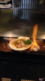 Scallop on fire
