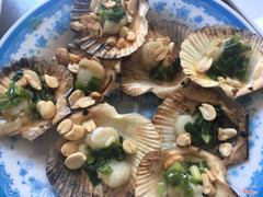 sò điệp nướng mỡ hành