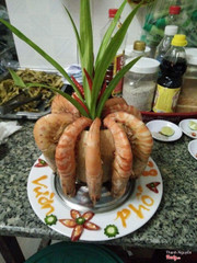 tôm hấp dừa