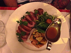 Duck breast with orange sauce