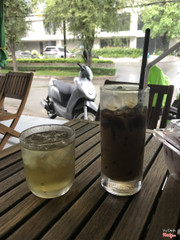 First coffee in awhile .