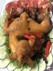 Gà tre hấp mắm nhĩ