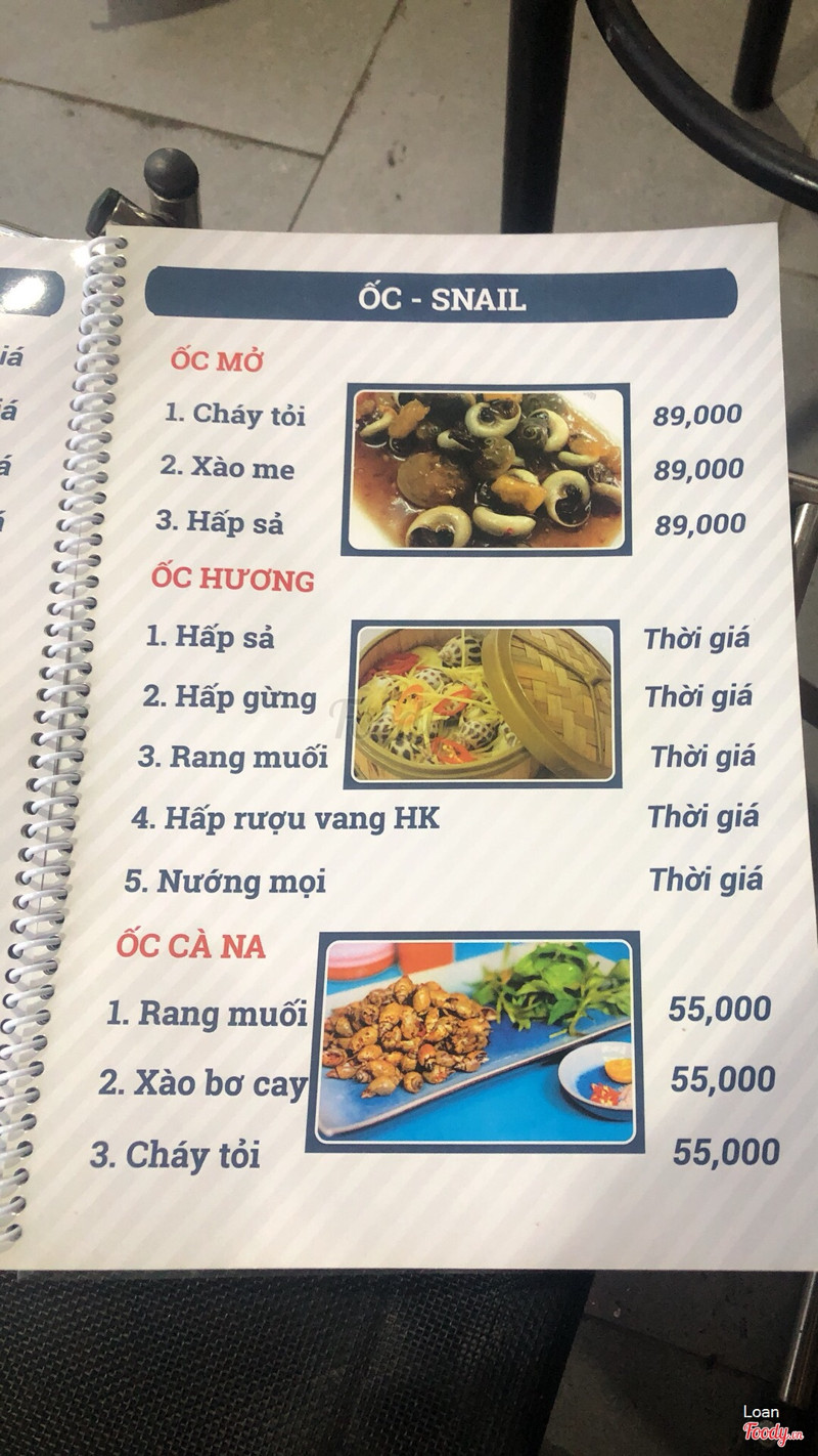 Menu quán  khá rẻ 