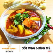 Sốt vang &amp; b&#225;nh mỳ 50k