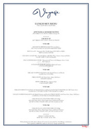 Menu Voyage
