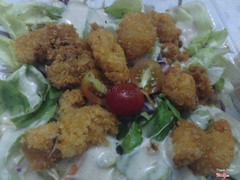 Salad tôm sốt mè