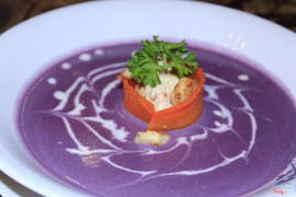 10.	Sweet potato with diced chicken soup
