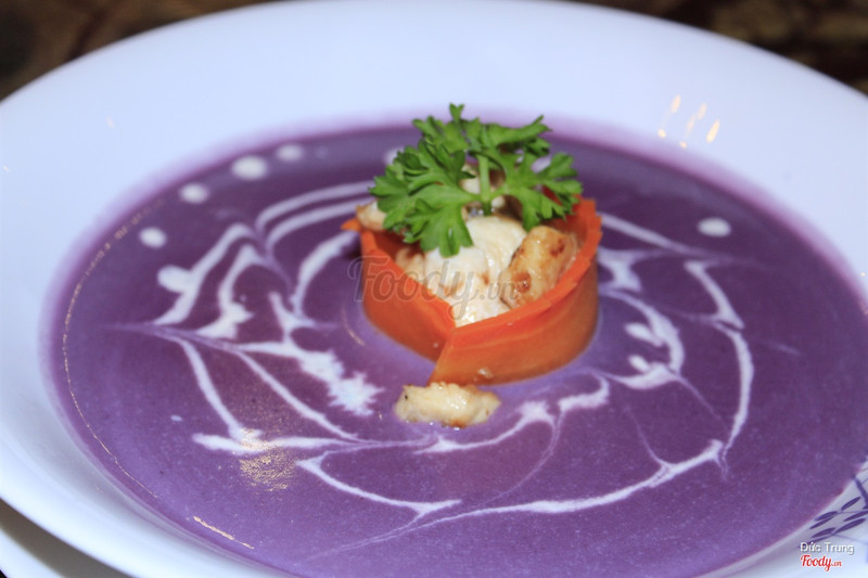 10.	Sweet potato with diced chicken soup