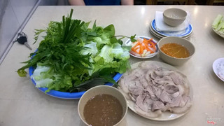 thịt cuốn bánh tráng