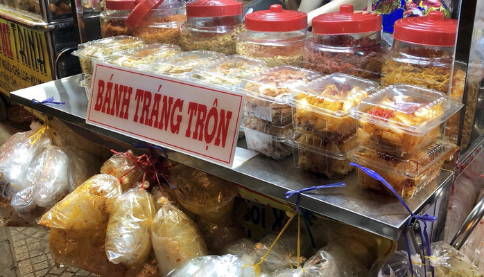 Bánh Tráng Trộn Lá Mía, Mực Rim & Gỏi Khô Bò